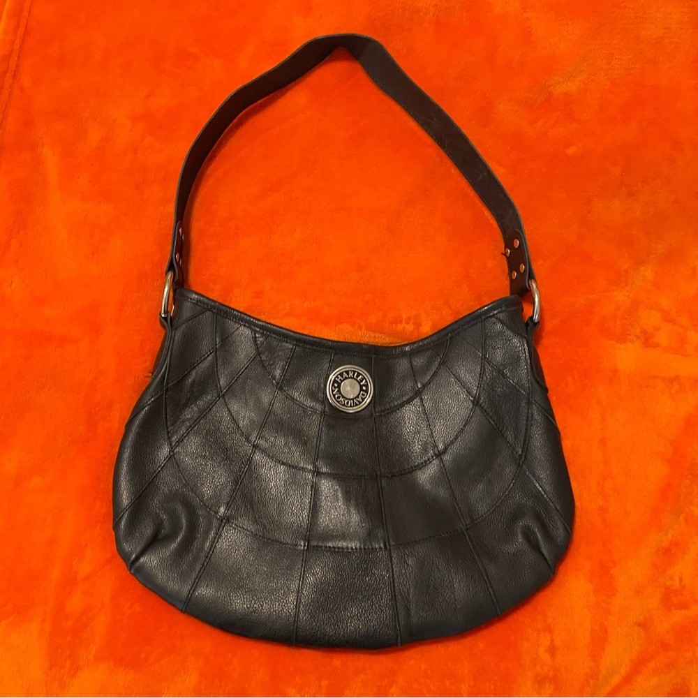 Harley-Davidson Black Leather Shoulder Bag